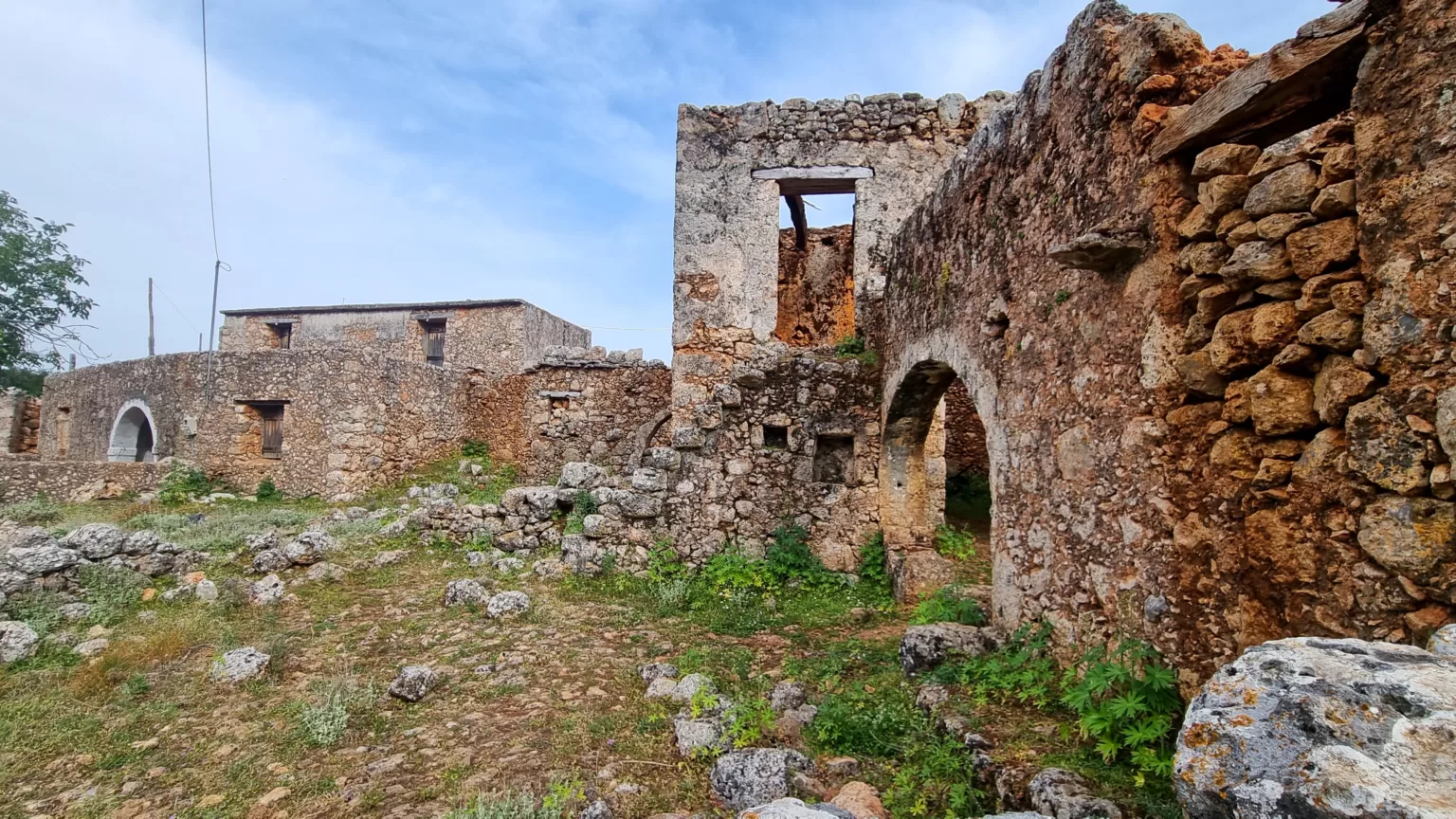 Ruiny wioski Aradena w Sfakii